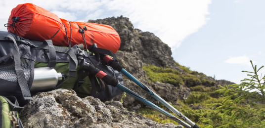 Hiking gear for forest hiking environments