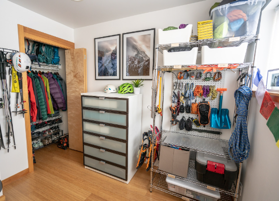 Hiking gear storage tips at home