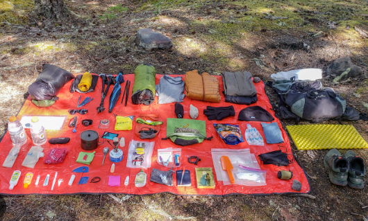 Backpacking camping equipment checklist