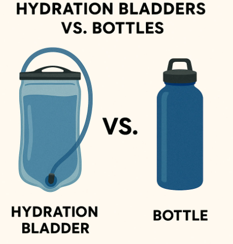 Camping water bottle vs hydration bladder