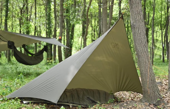 Camping tarp and tent setup guide