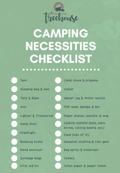What to buy for your first camping trip